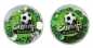 Preview: Fussball Glanz Konfetti Streudeko silber und grün metallic ca. 230 Stück Party Mitbringsel