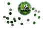 Preview: Fussball Glanz Konfetti Streudeko silber und grün metallic ca. 230 Stück Party Mitbringsel