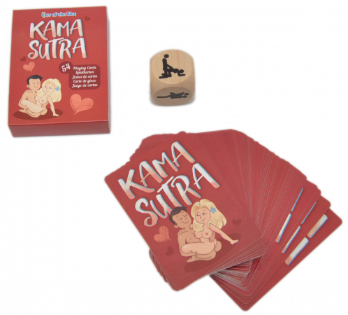 Sexy Kamasutra SET - Kartenspiel 54 Blatt + Liebes Würfel - Sex Game