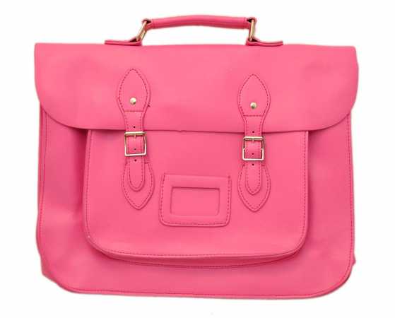 Retro Tasche PINK Handtasche Beauty College Campus Student Uni Ladies Girls