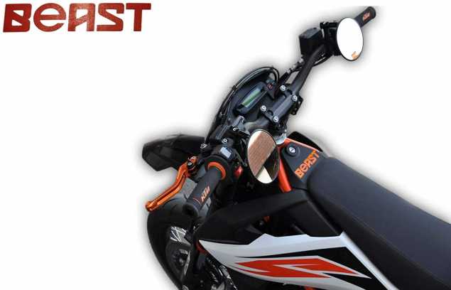 Beast Sticker Supermoto 9X2CM Aufkleber orange für Tank/Schutzblech/Kotflügel/Motorrad/Motorhaube