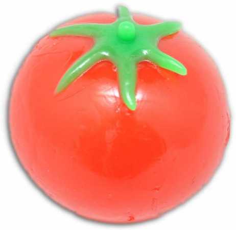 Quetsch Tomate KLATSCH Slime 1 Stück / gefüllt mit Wasser - Scherzartikel haftet überall