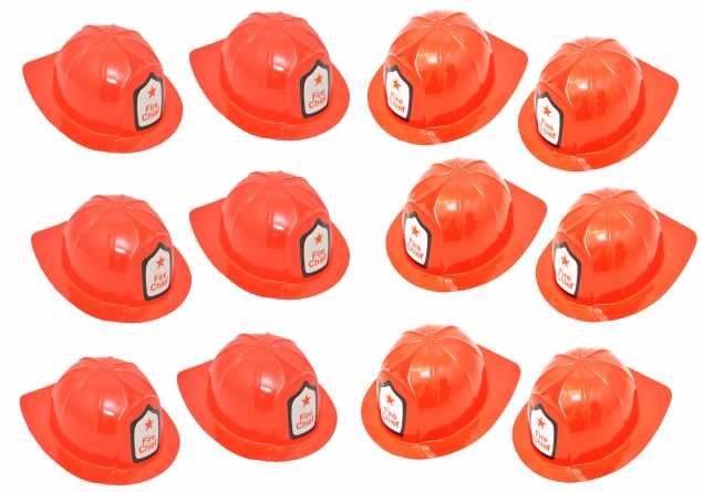 Feuerwehrhelm Kinder 12er Set Jugendliche Karneval / Fasching