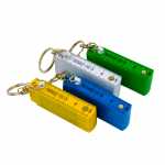 4x Mini Zollstock Meterstab 50cm als Schlüsselanhänger in 2-3 Farben